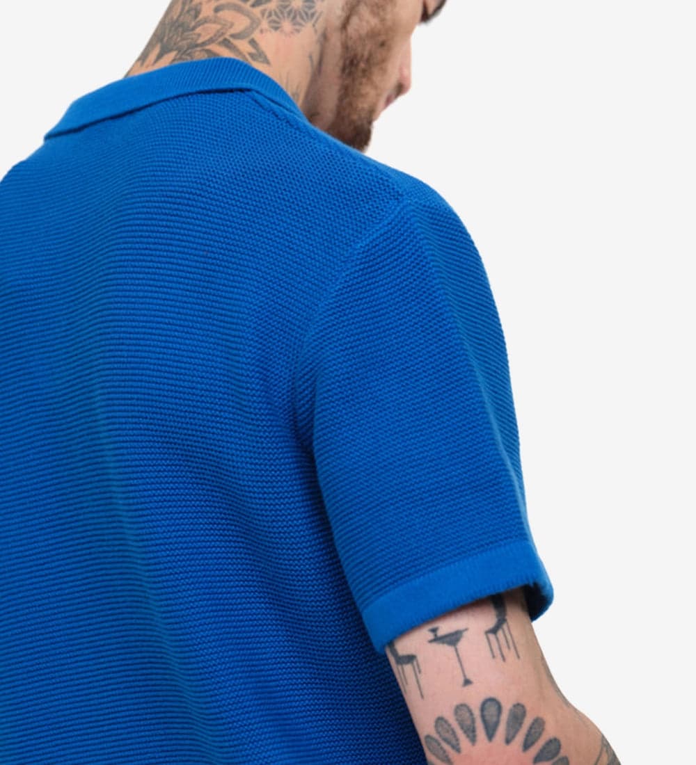 Classic Black Knit Polo T-Shirt